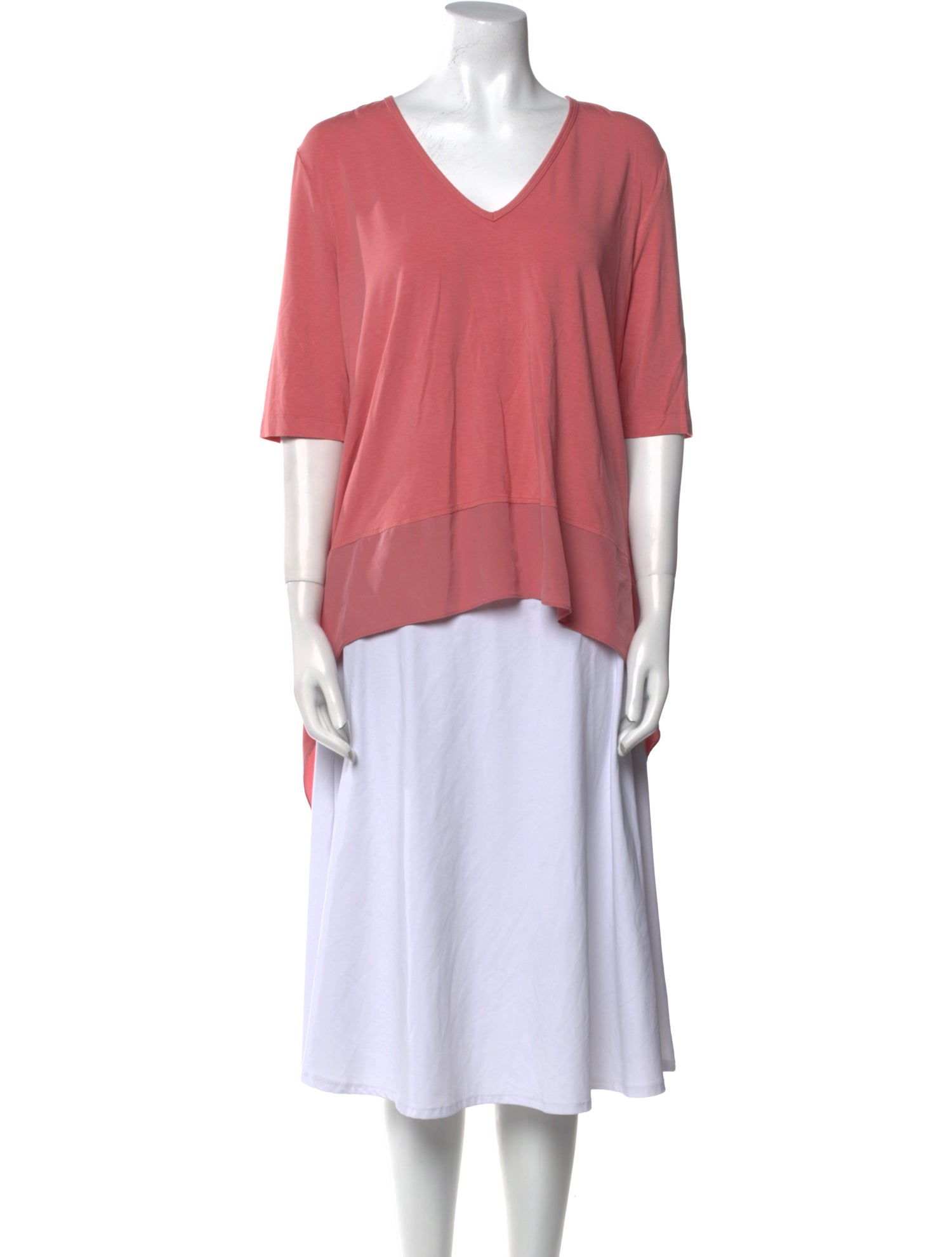 St. John V-Neck Three-Quarter Sleeve T-Shirt