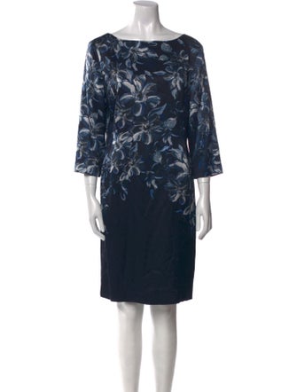 St. John Silk Knee-Length Dress