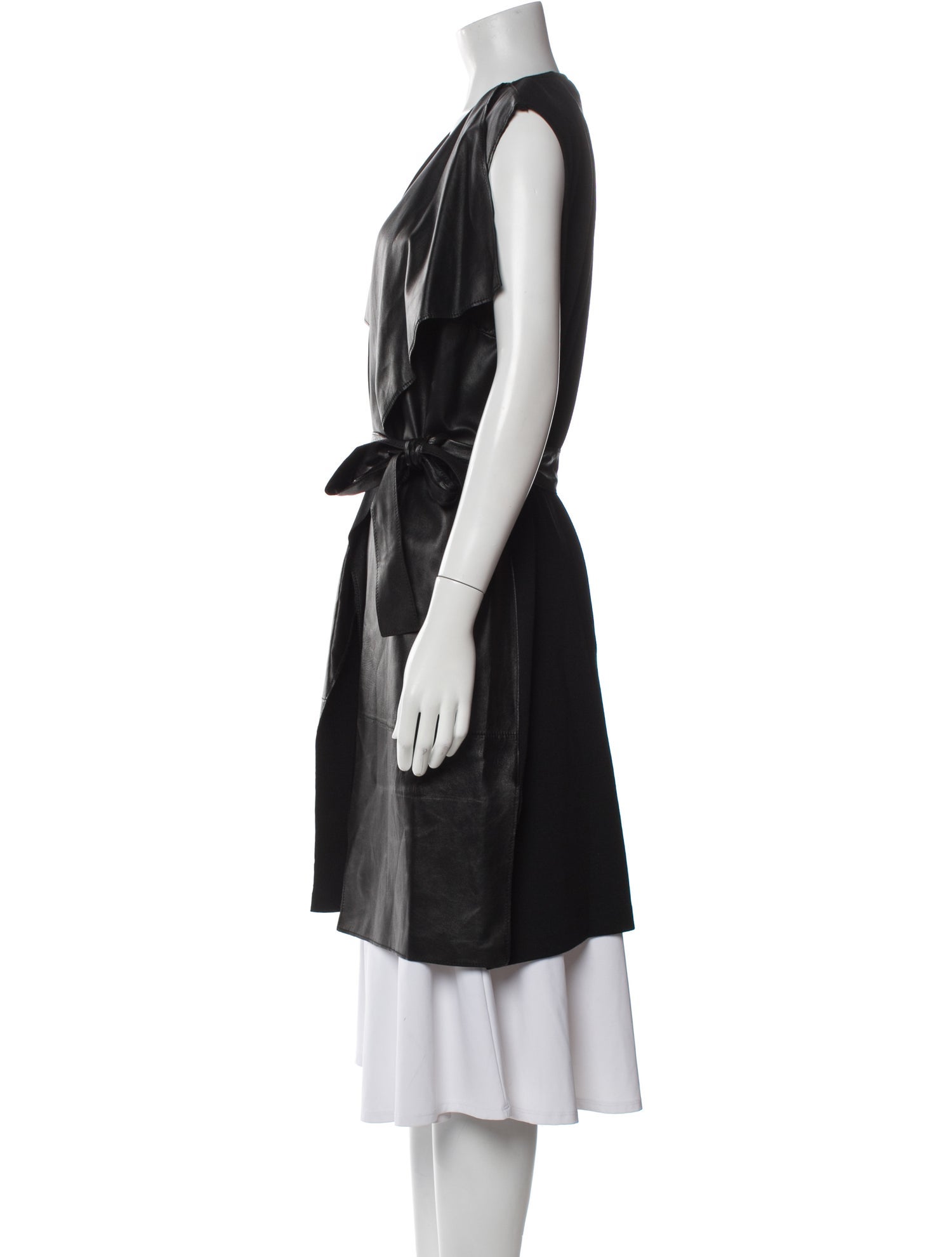 St. John Leather Trench Coat