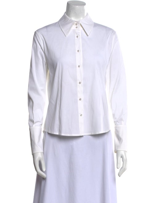 St. John Long Sleeve Button-Up Top