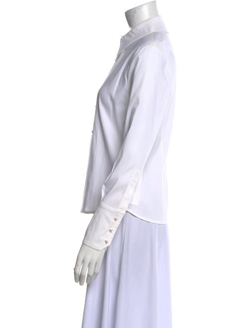 St. John Long Sleeve Button-Up Top