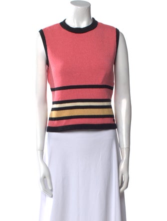 St. John Wool Striped Crop Top