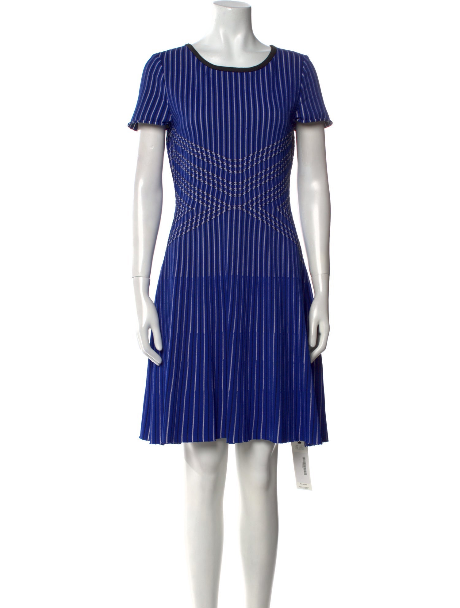 St. John Striped Knee-Length Dress