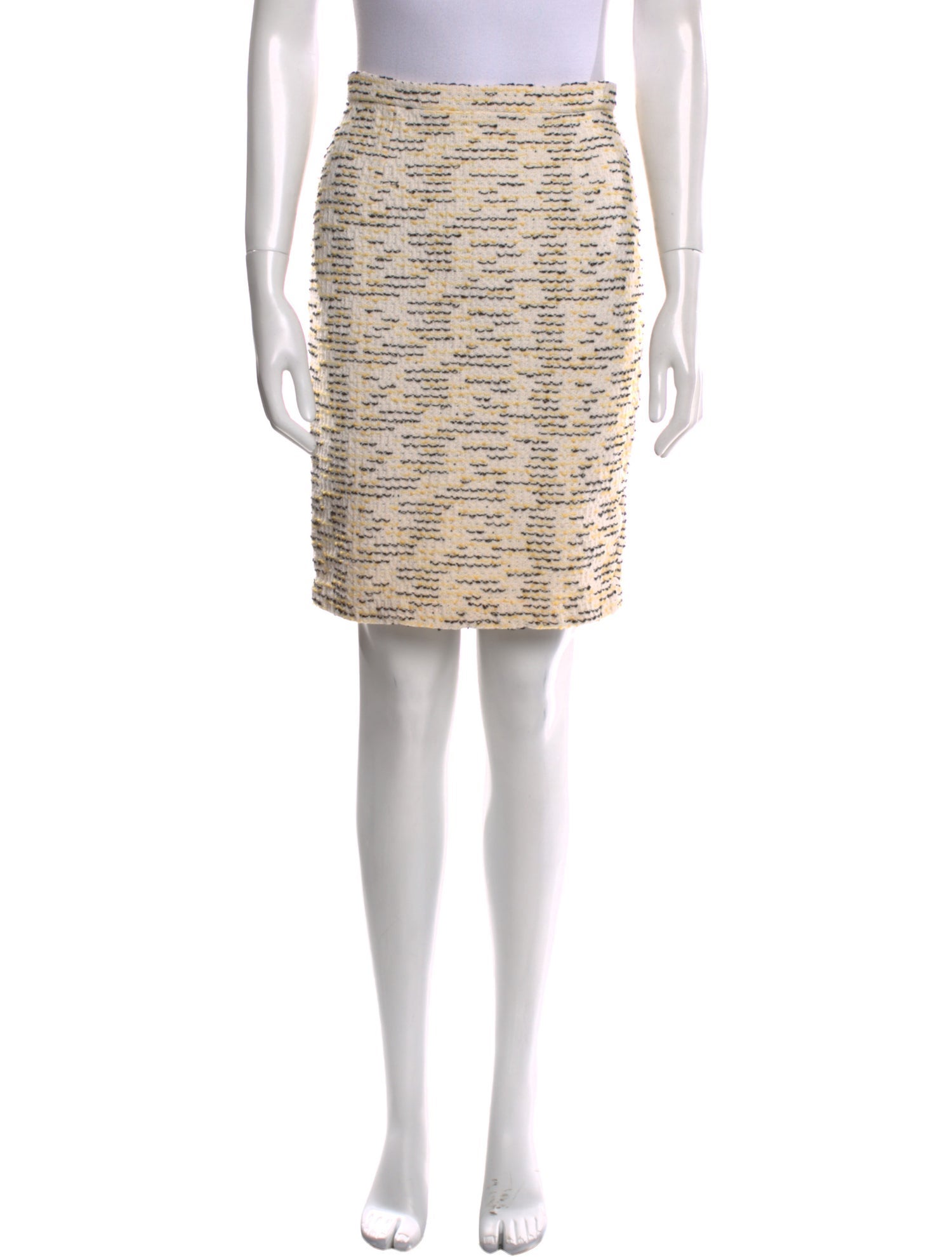 St. John Tweed Pattern Knee-Length Skirt