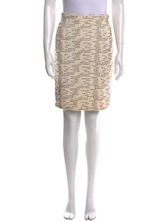 St. John Tweed Pattern Knee-Length Skirt