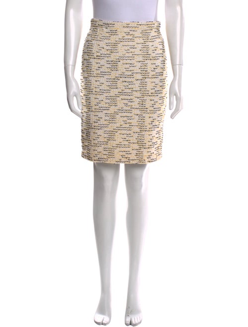 St. John Tweed Pattern Knee-Length Skirt