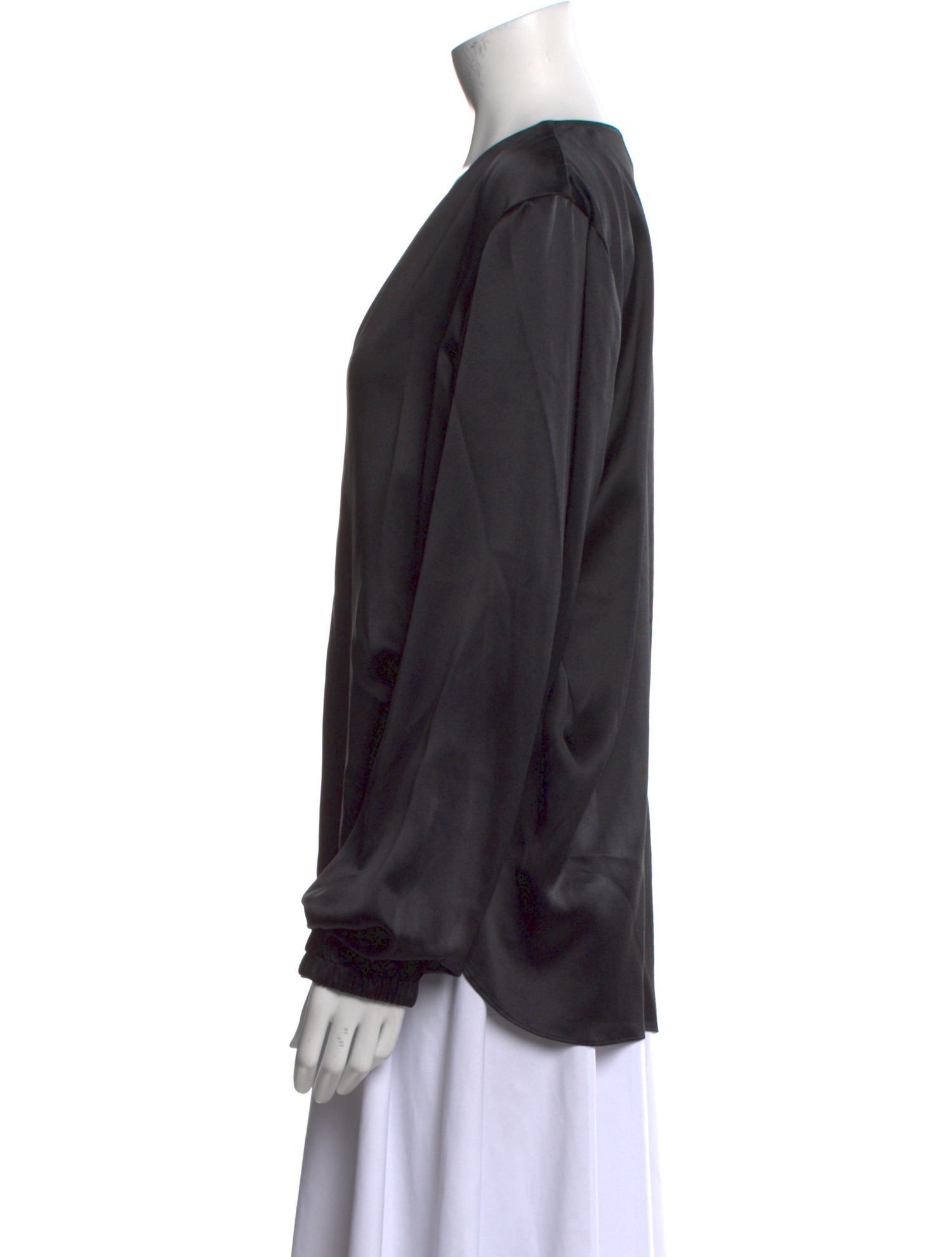 St. John Silk V-Neck Sweater