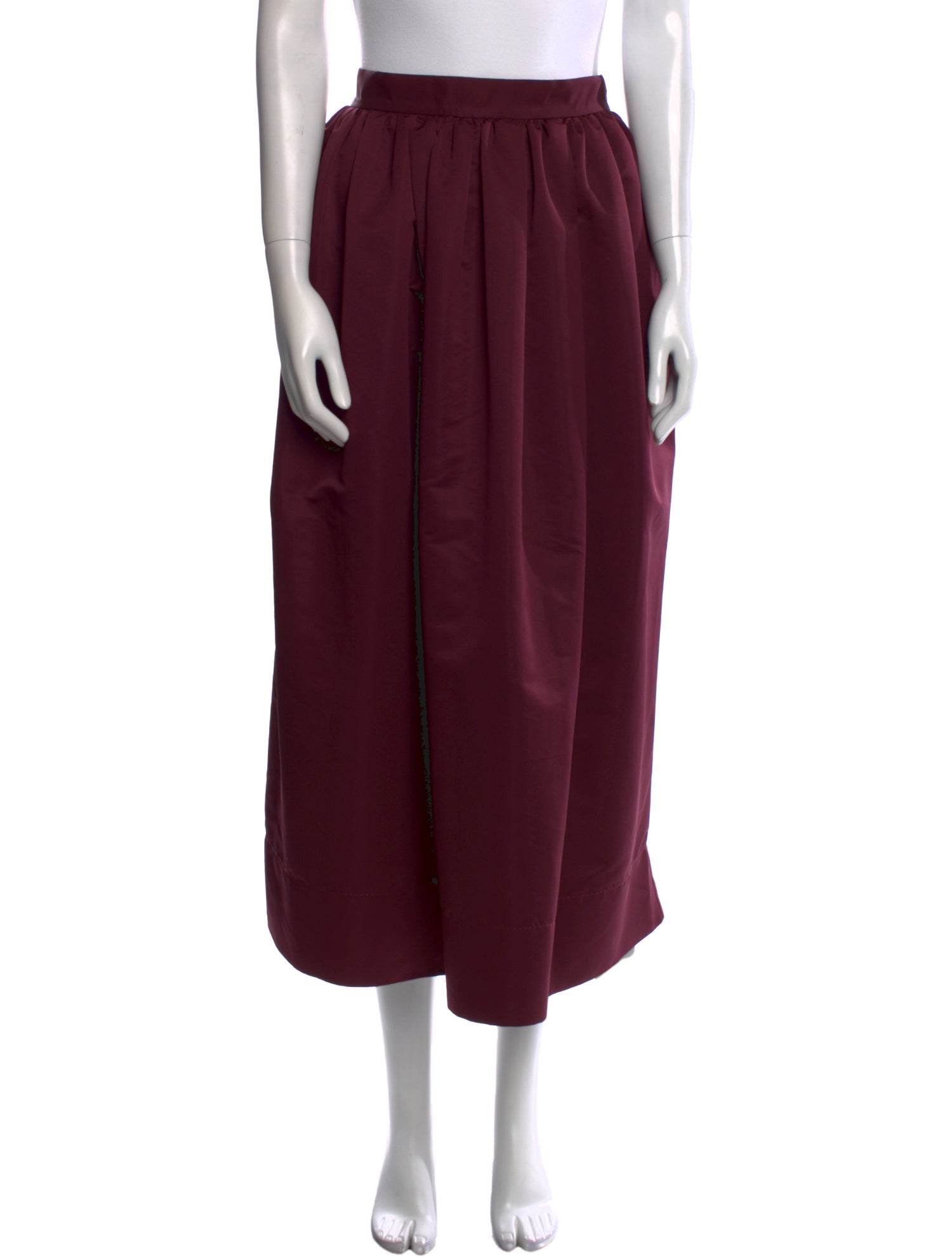 St. John Couture Silk Midi Length Skirt