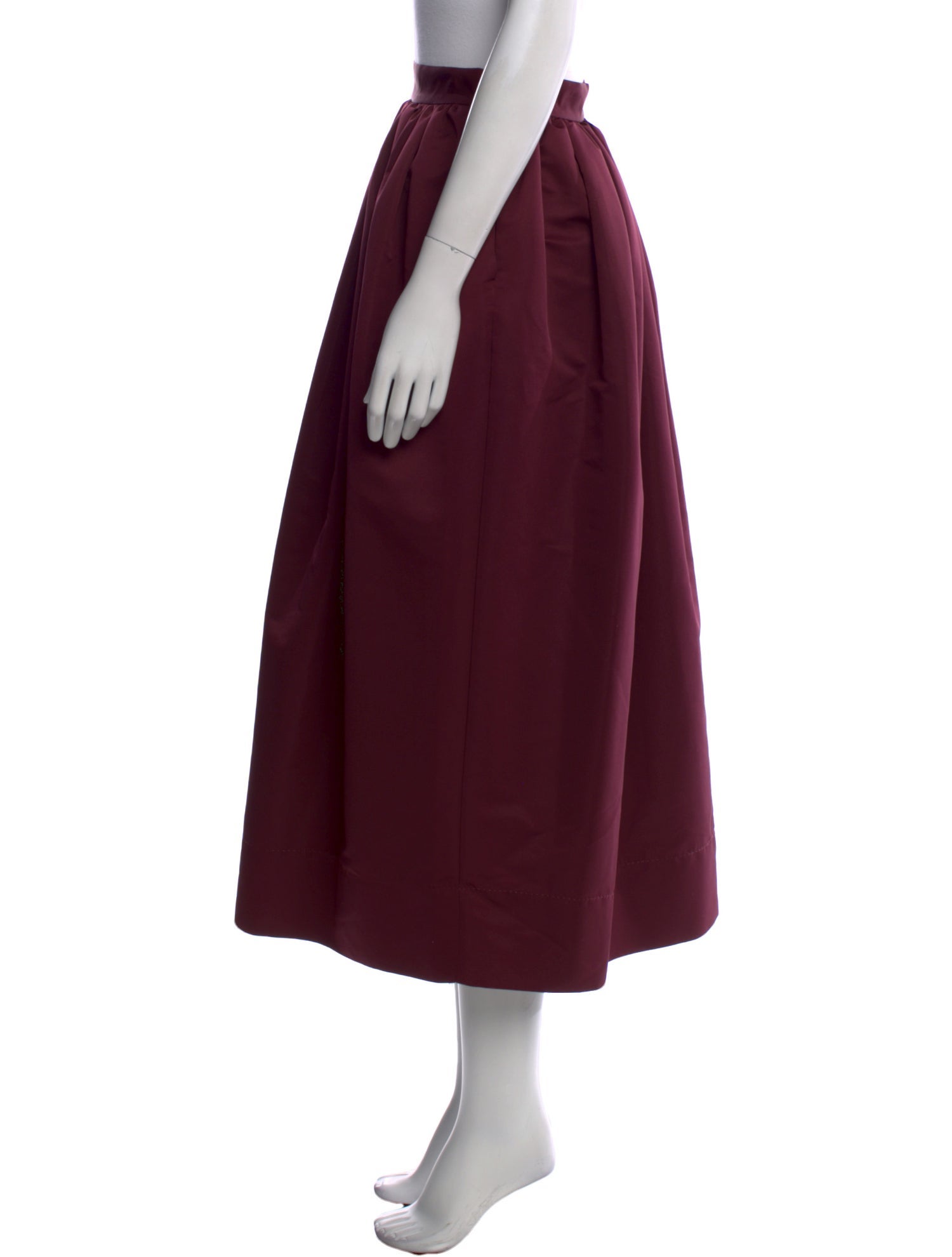 St. John Couture Silk Midi Length Skirt