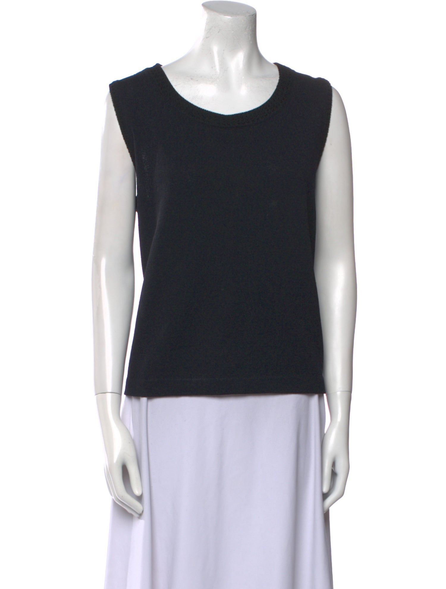 St. John Wool Scoop Neck Top