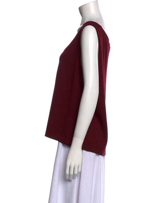 St. John Scoop Neck Sleeveless Top