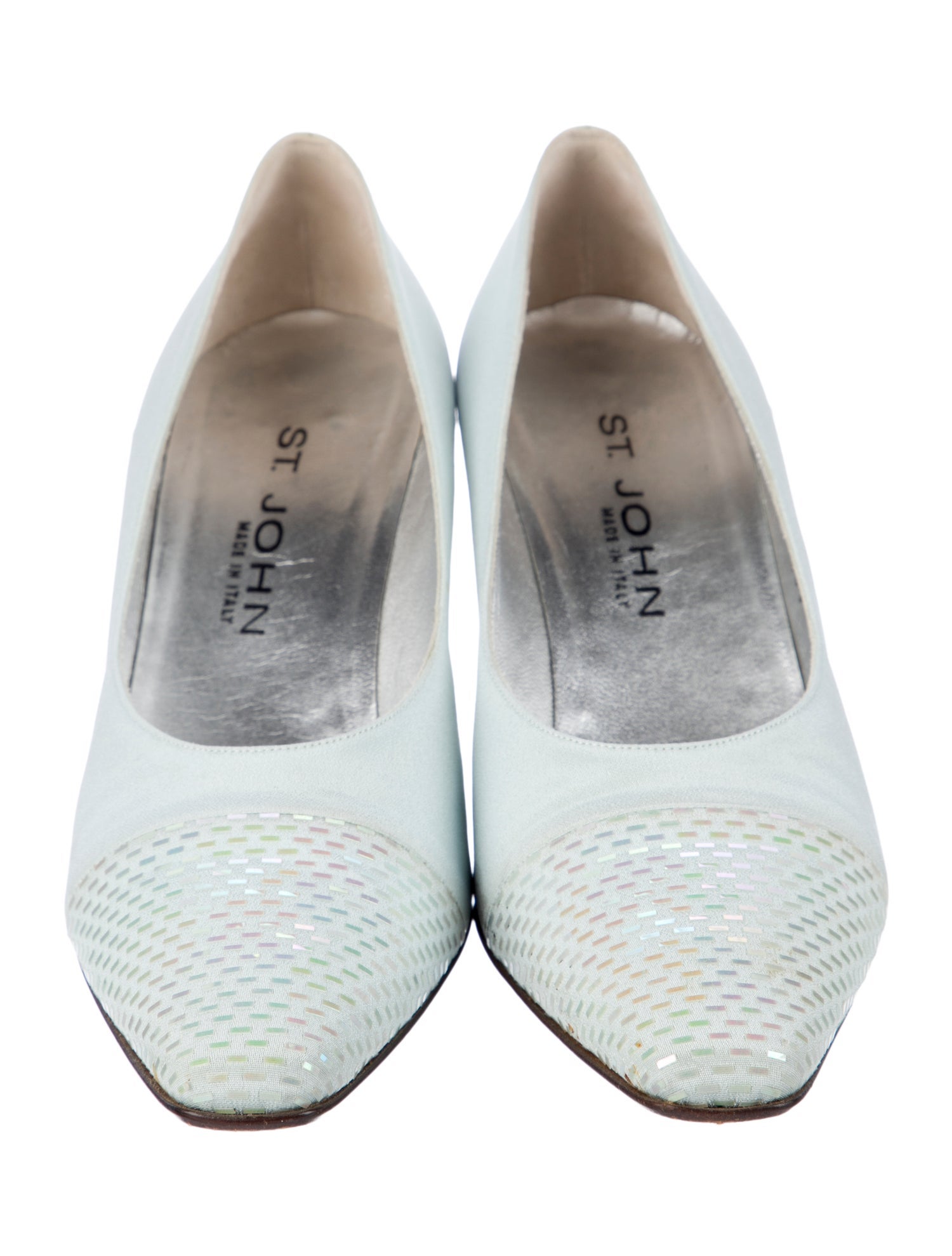 St. John Satin Sequin Embellishments Pumps