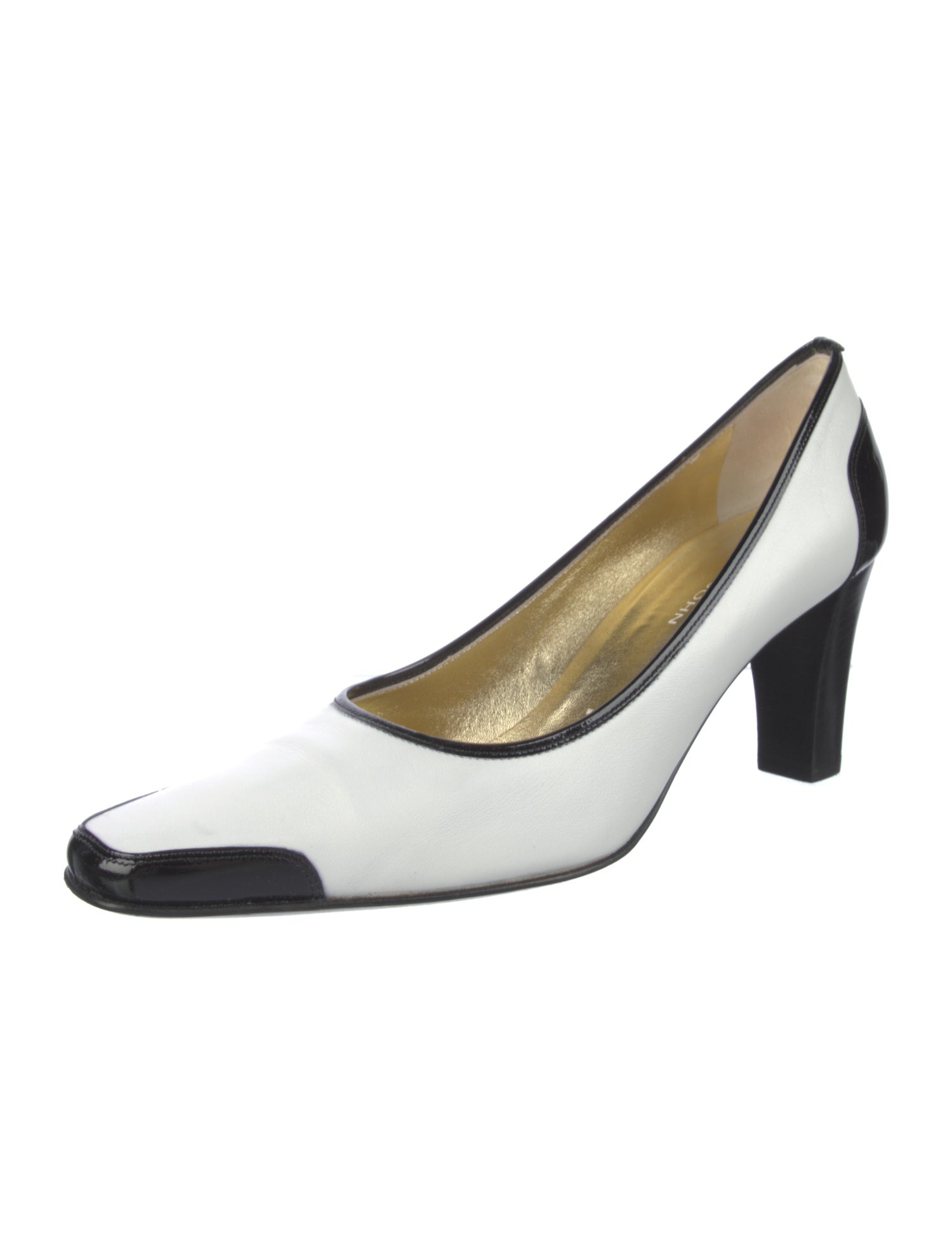 St. John Leather Colorblock Pattern Pumps