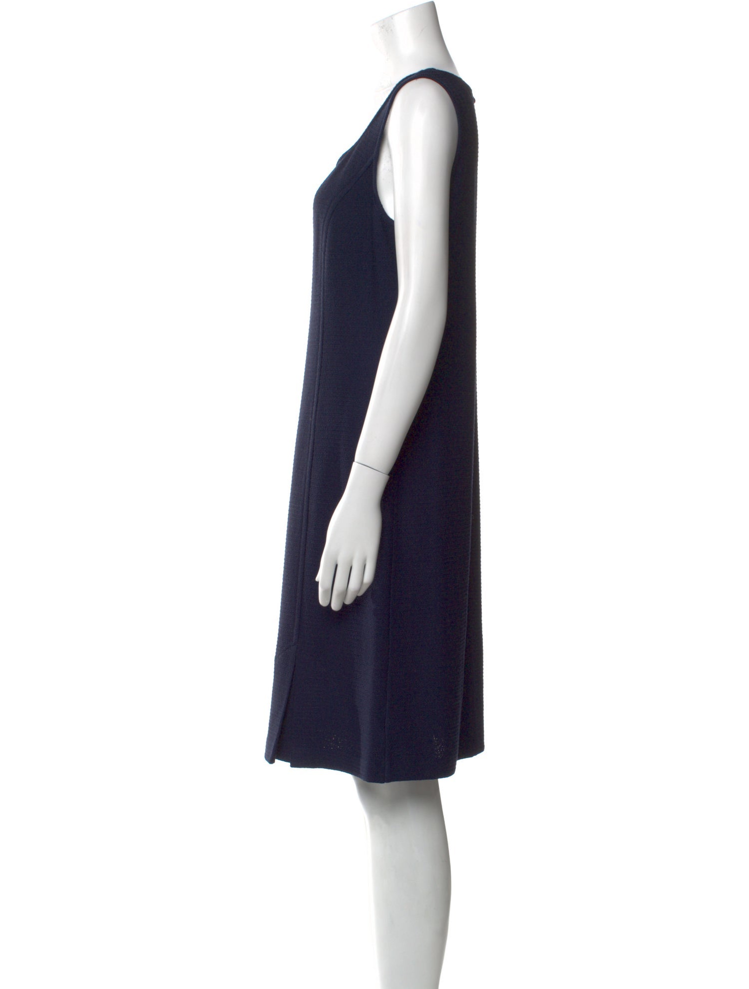 St. John Scoop Neck Knee-Length Dress