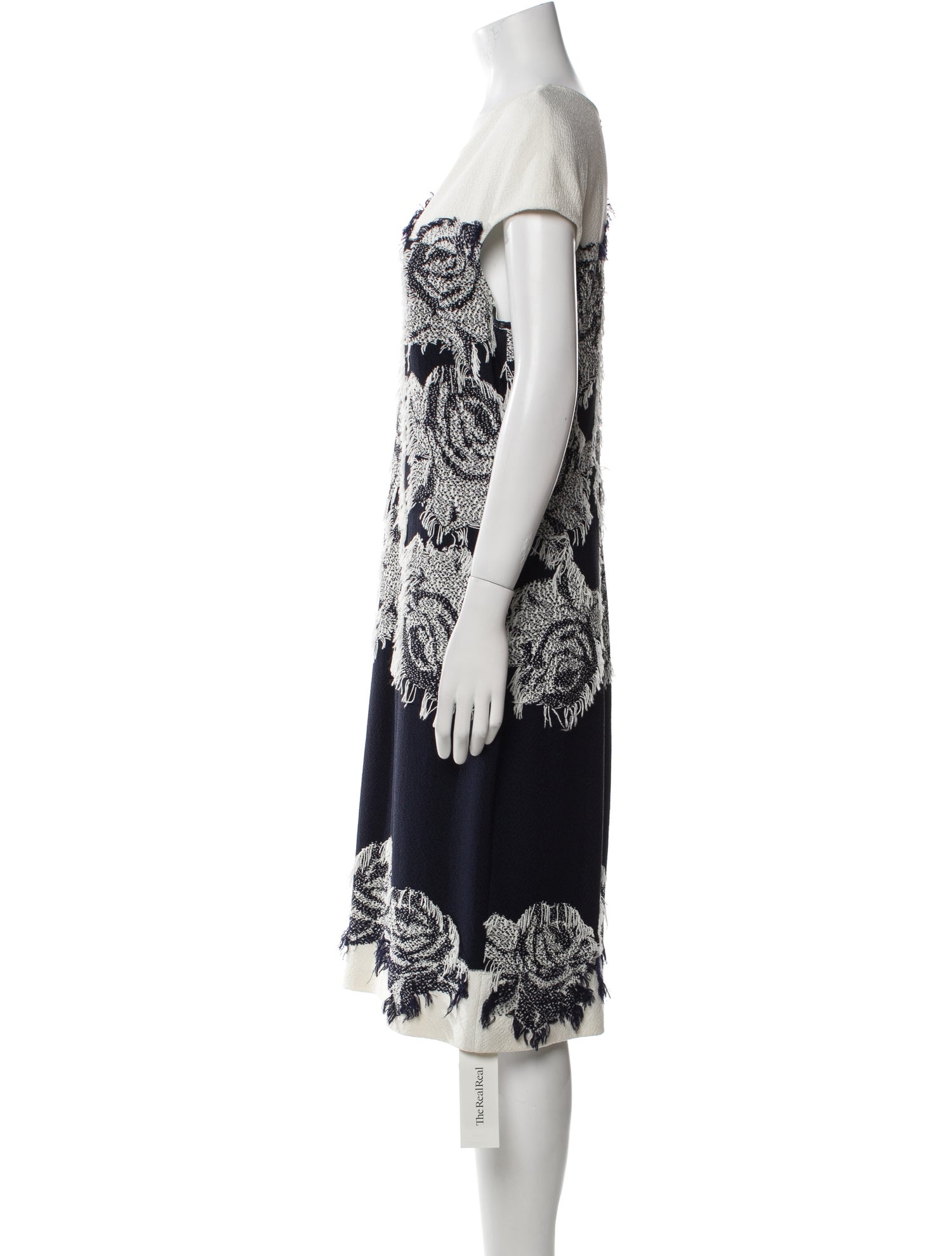 St. John Paisley Print Knee-Length Dress