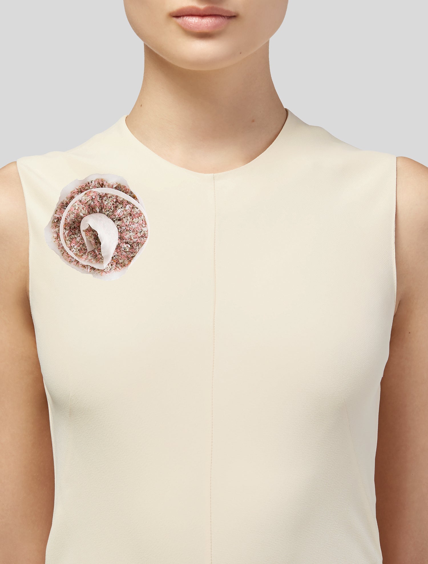 St. John Fabric Flower Brooch