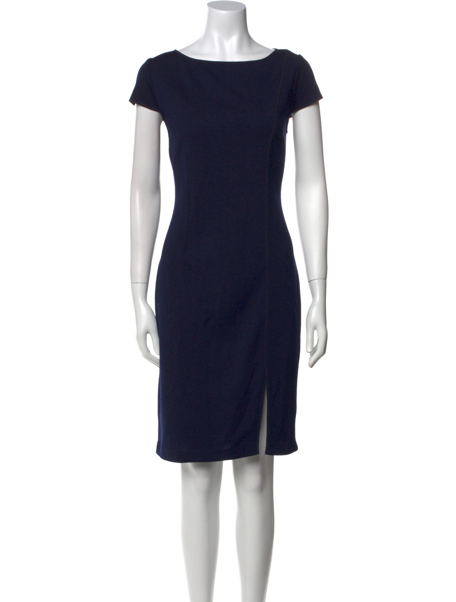 St. John Bateau Neckline Knee-Length Dress