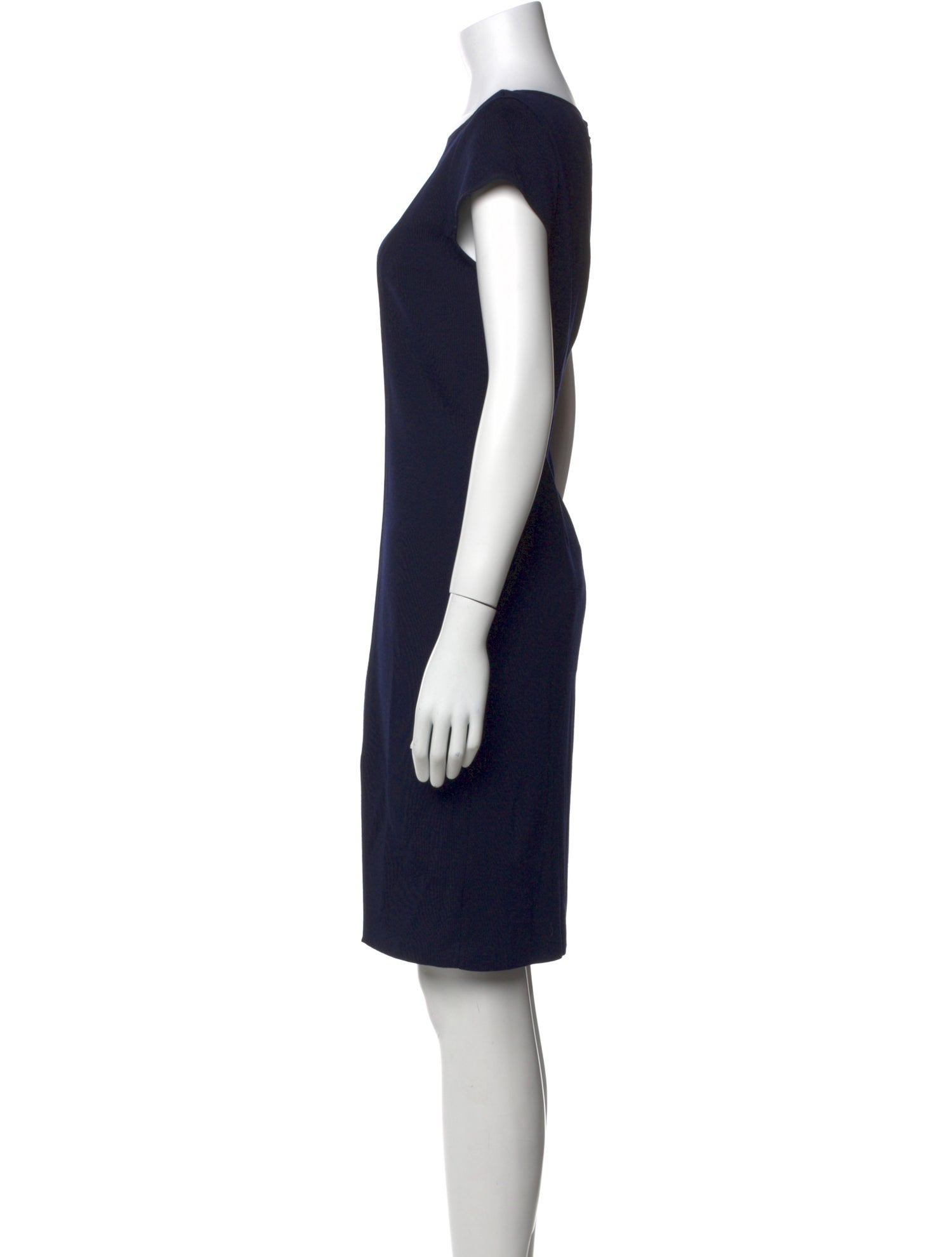St. John Bateau Neckline Knee-Length Dress