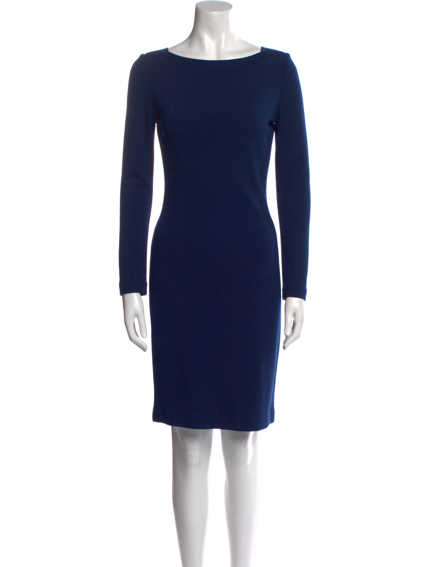St. John Bateau Neckline Knee-Length Dress