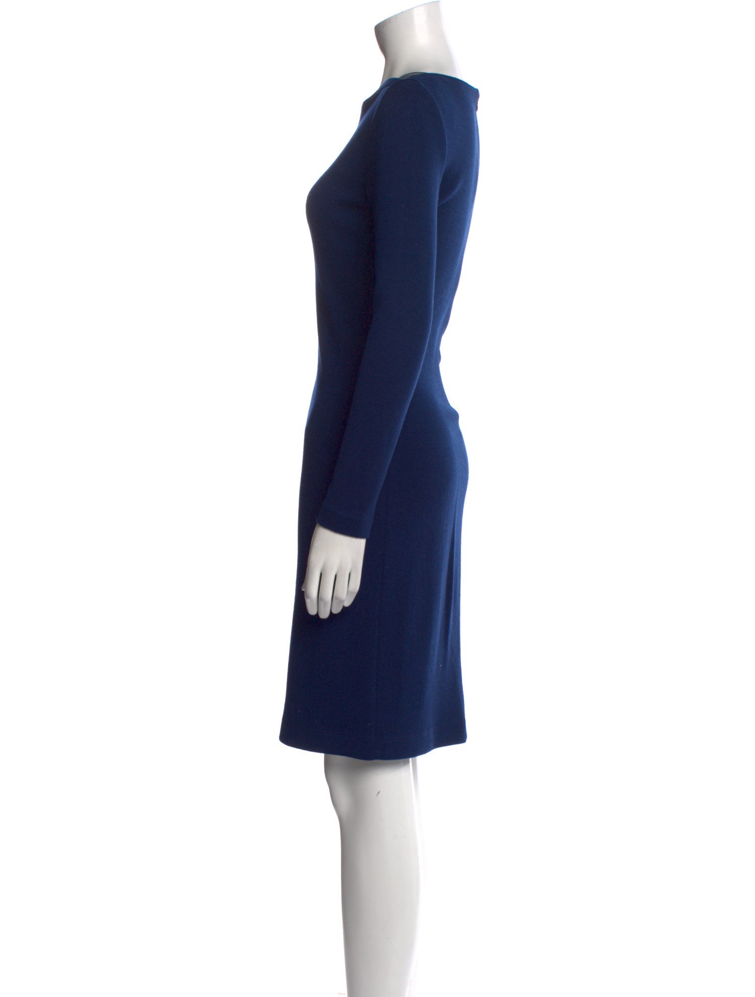 St. John Bateau Neckline Knee-Length Dress