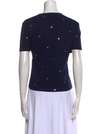 St. John Printed Crew Neck T-Shirt