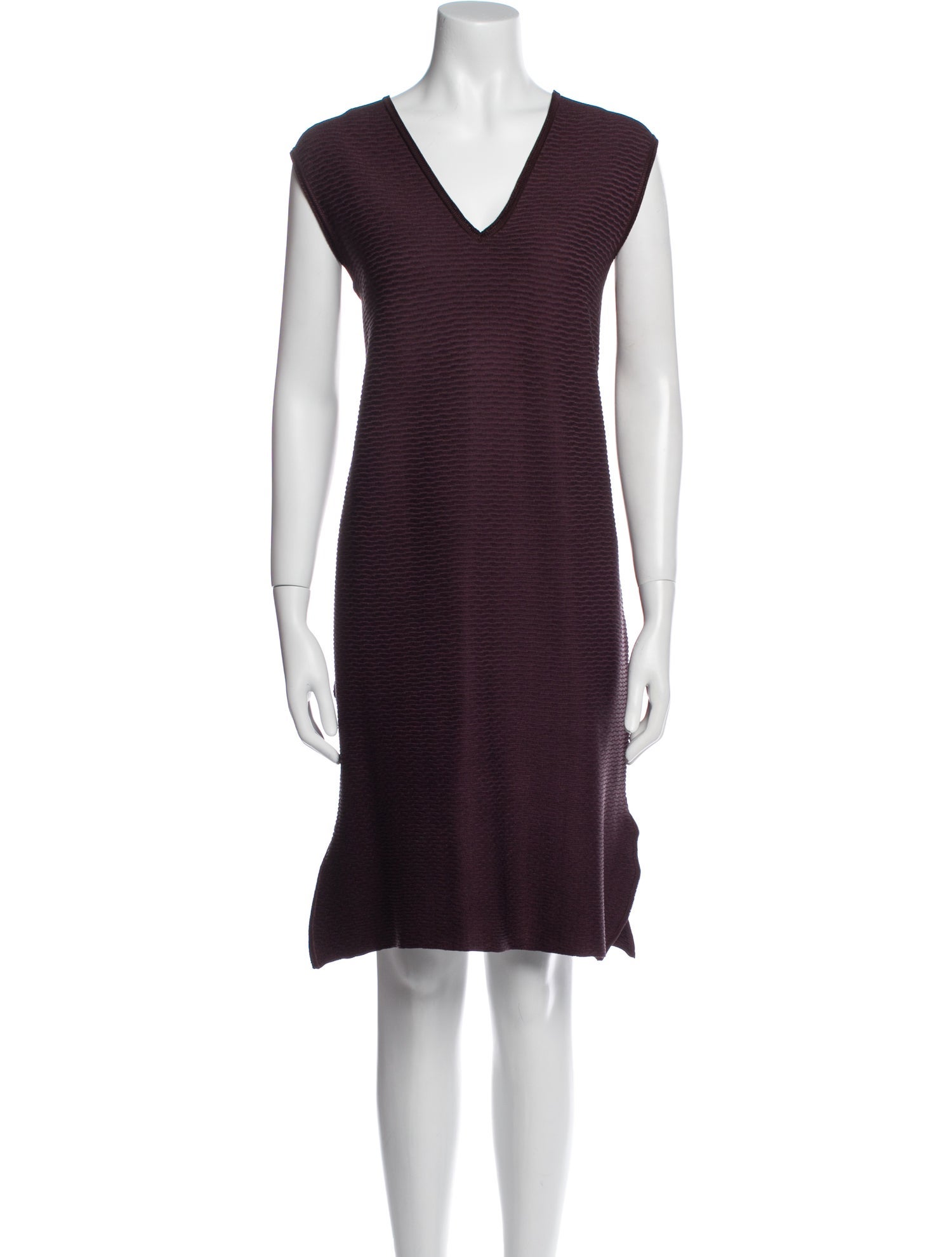 St. John V-Neck Knee-Length Dress