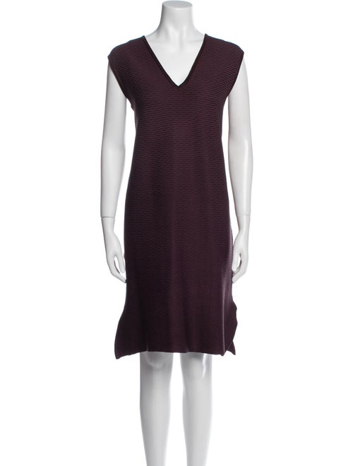 St. John V-Neck Knee-Length Dress