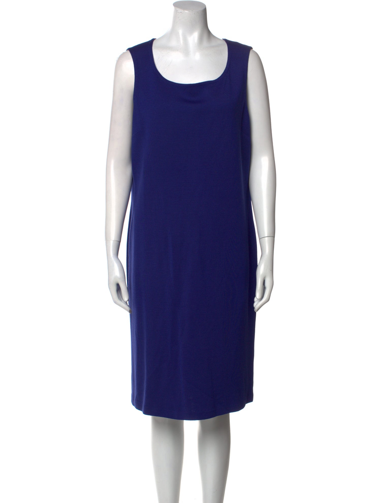 St. John Scoop Neck Knee-Length Dress