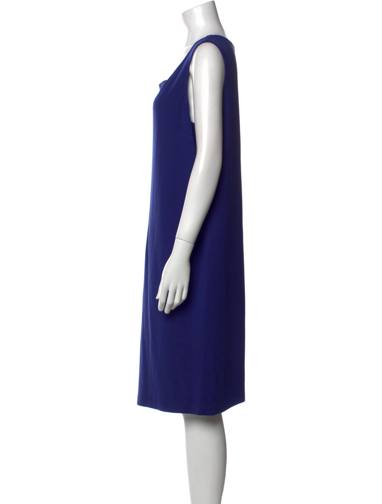 St. John Scoop Neck Knee-Length Dress
