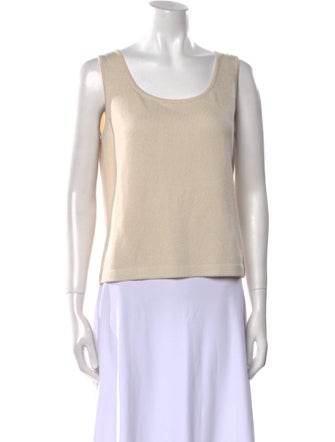 St. John Wool Scoop Neck Top