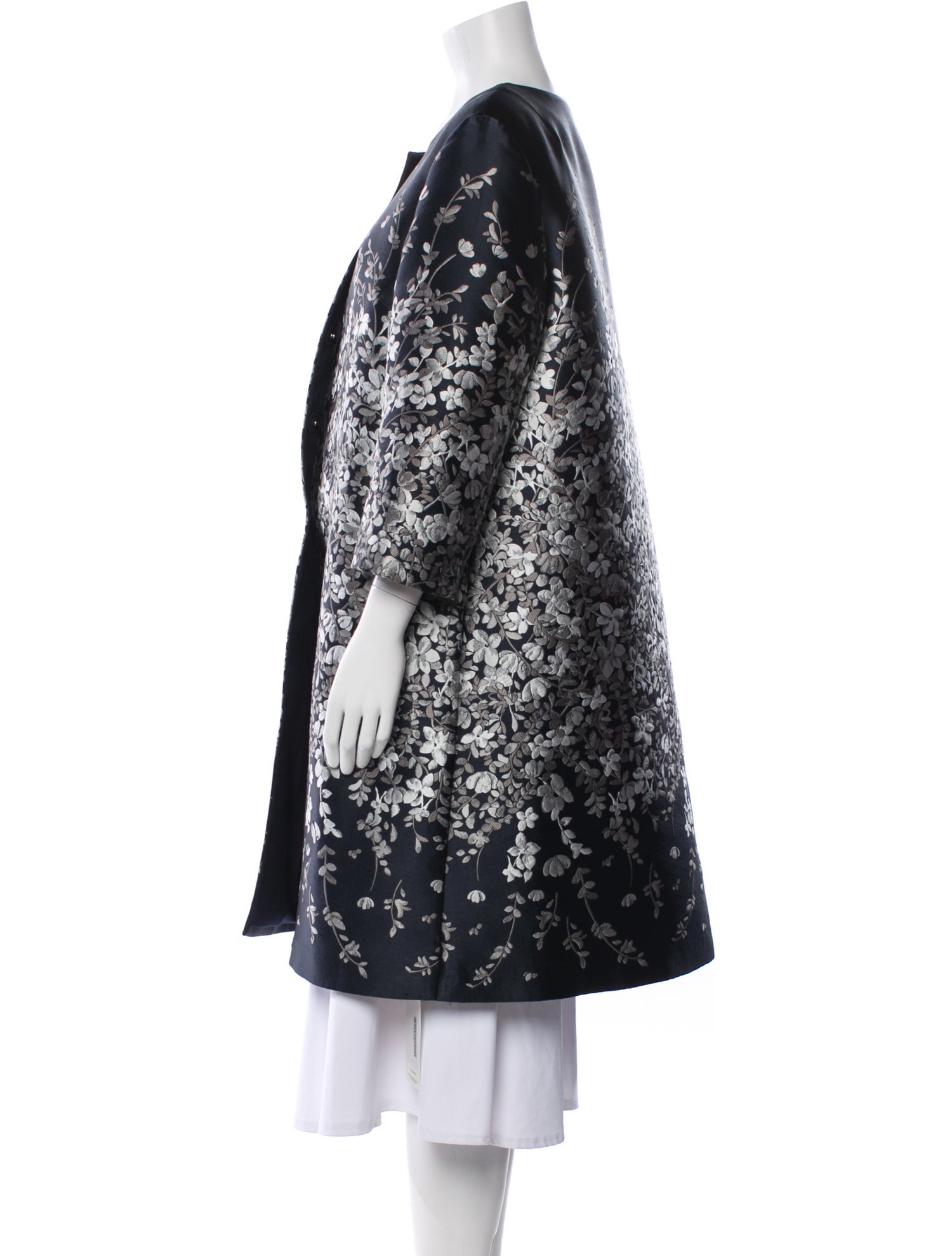 St. John Floral Print Coat