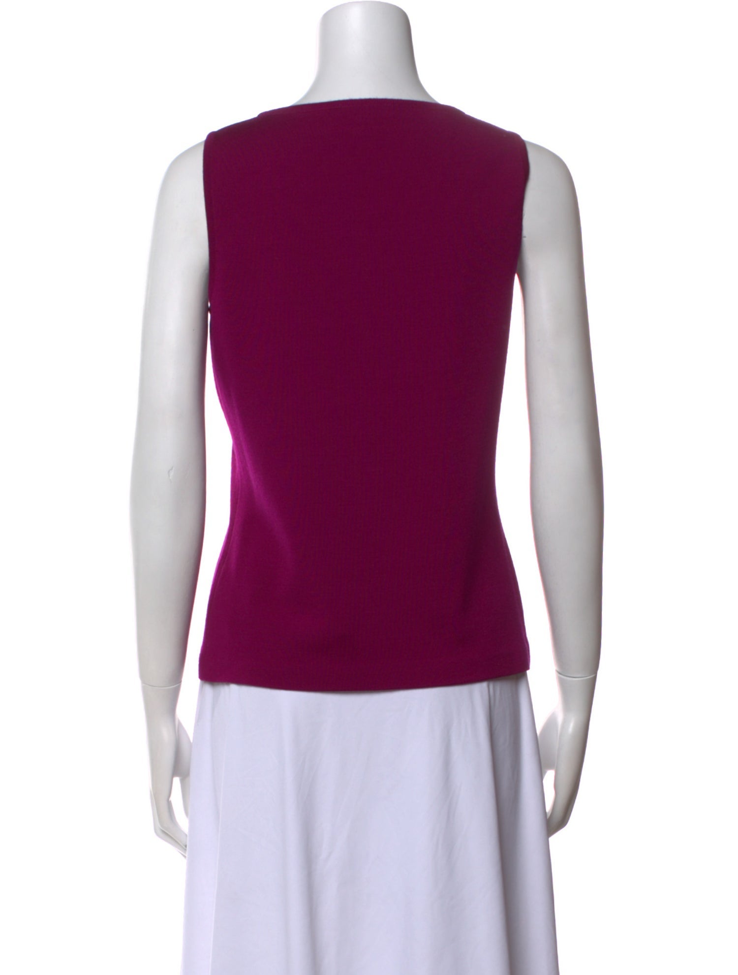 St. John Scoop Neck Sleeveless Top