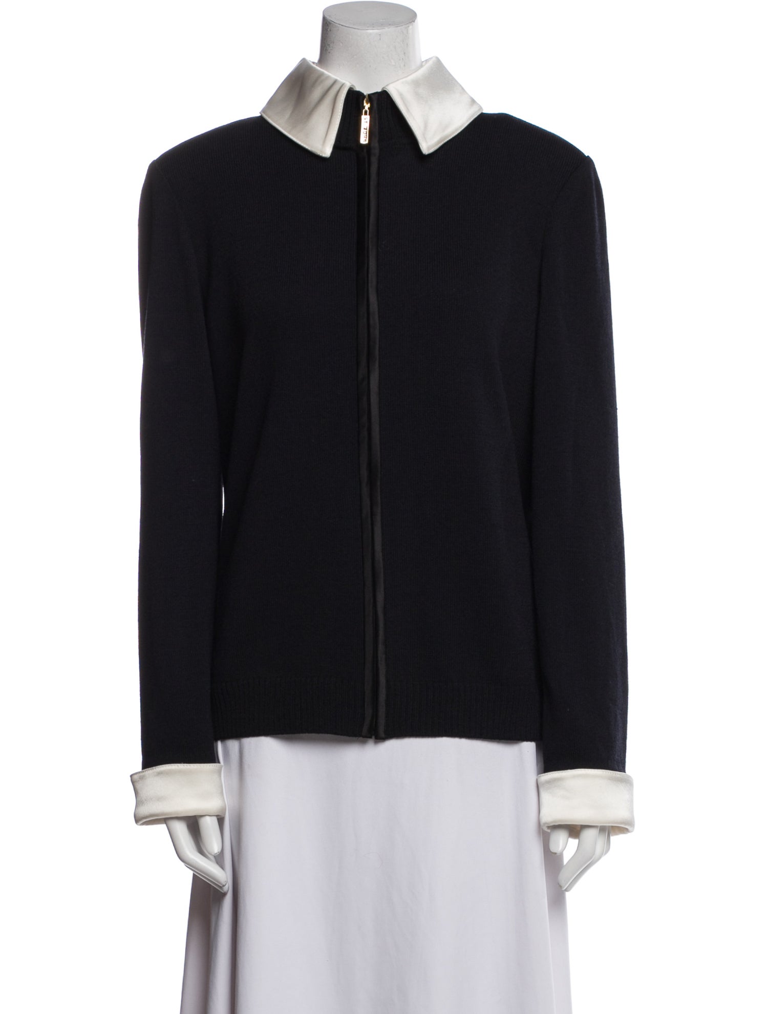 St. John Wool Colorblock Pattern Jacket