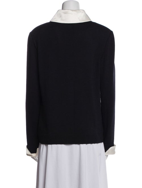 St. John Wool Colorblock Pattern Jacket