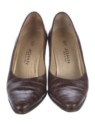 St. John Crocodile Pumps