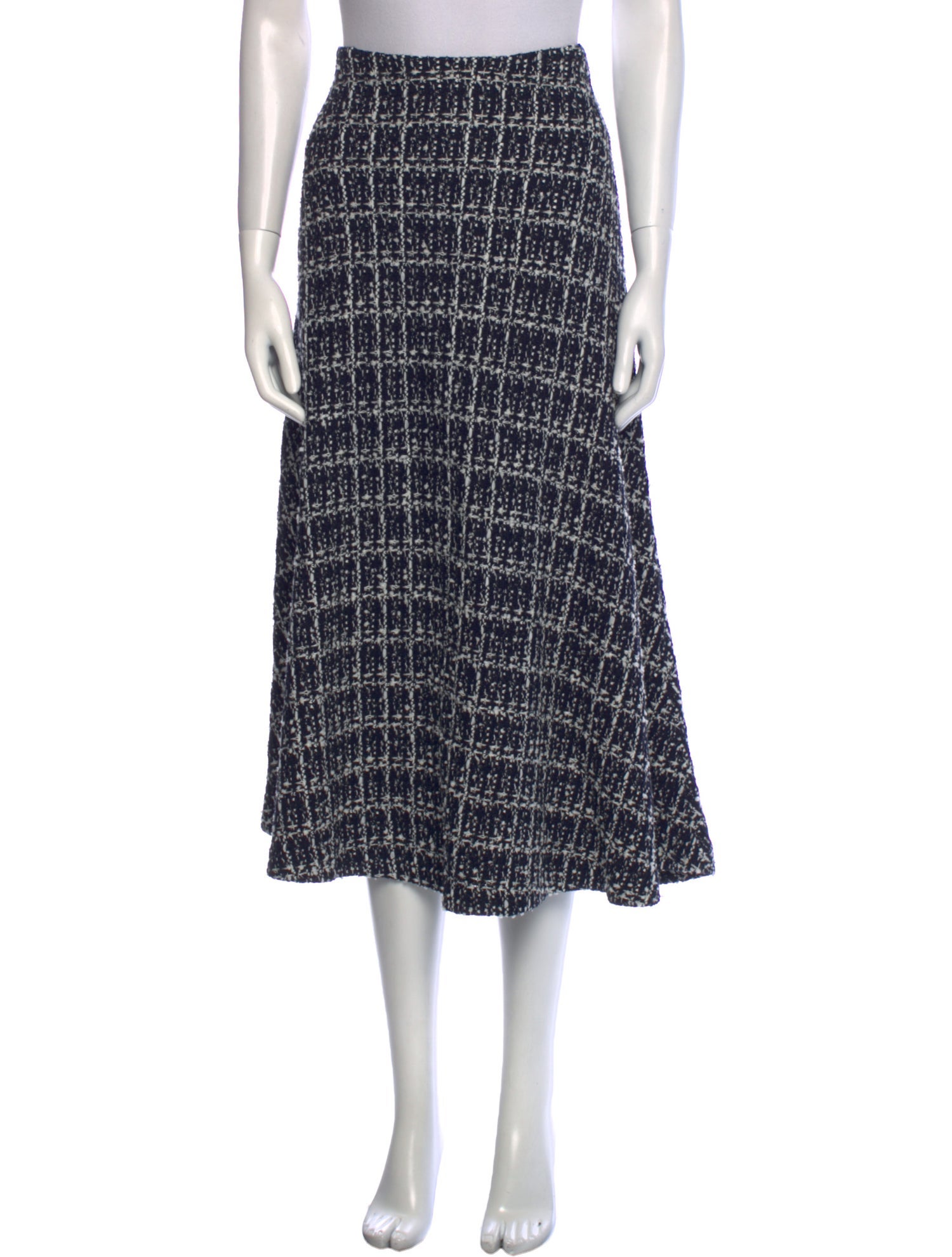 St. John Plaid Print Midi Length Skirt w/ Tags