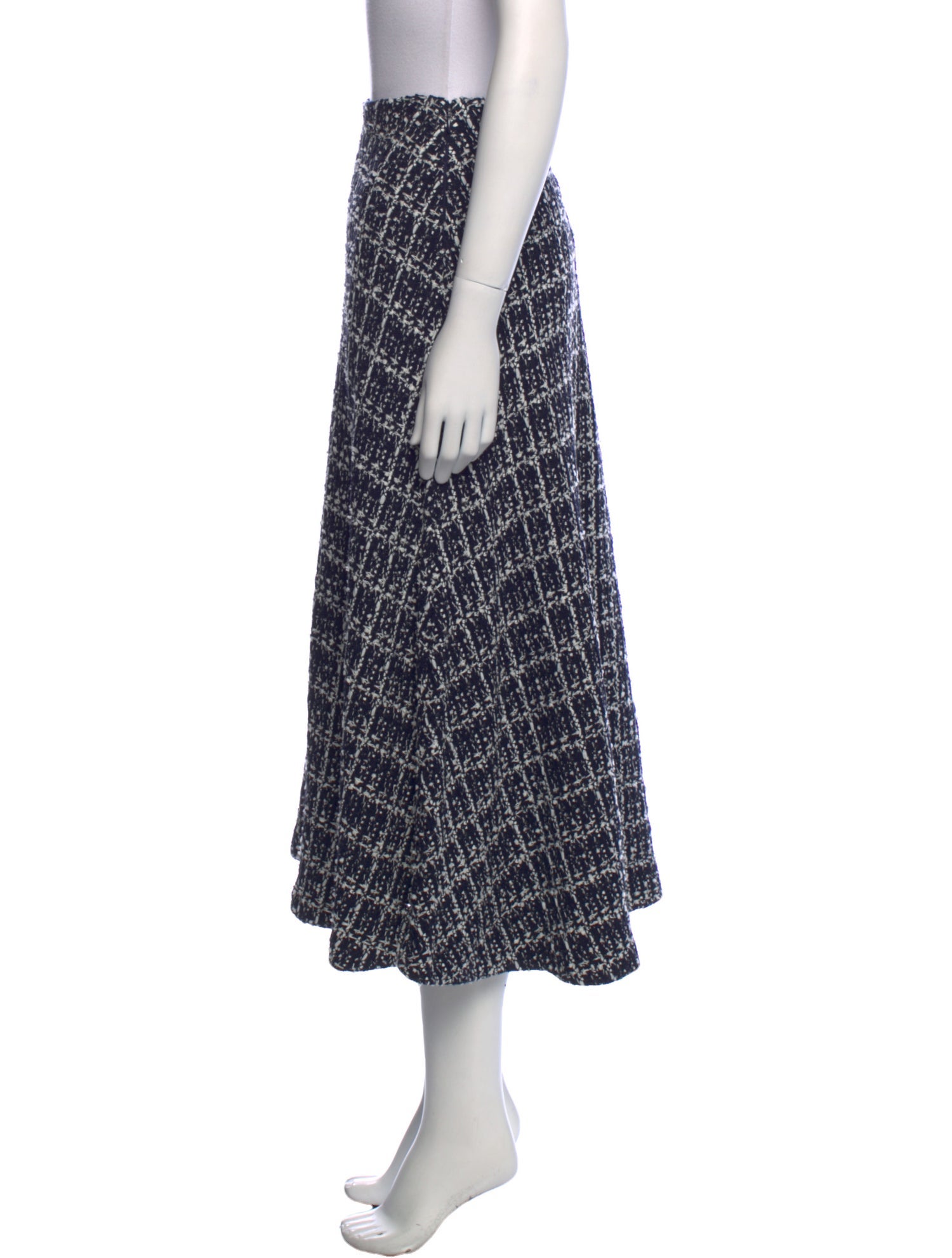 St. John Plaid Print Midi Length Skirt w/ Tags
