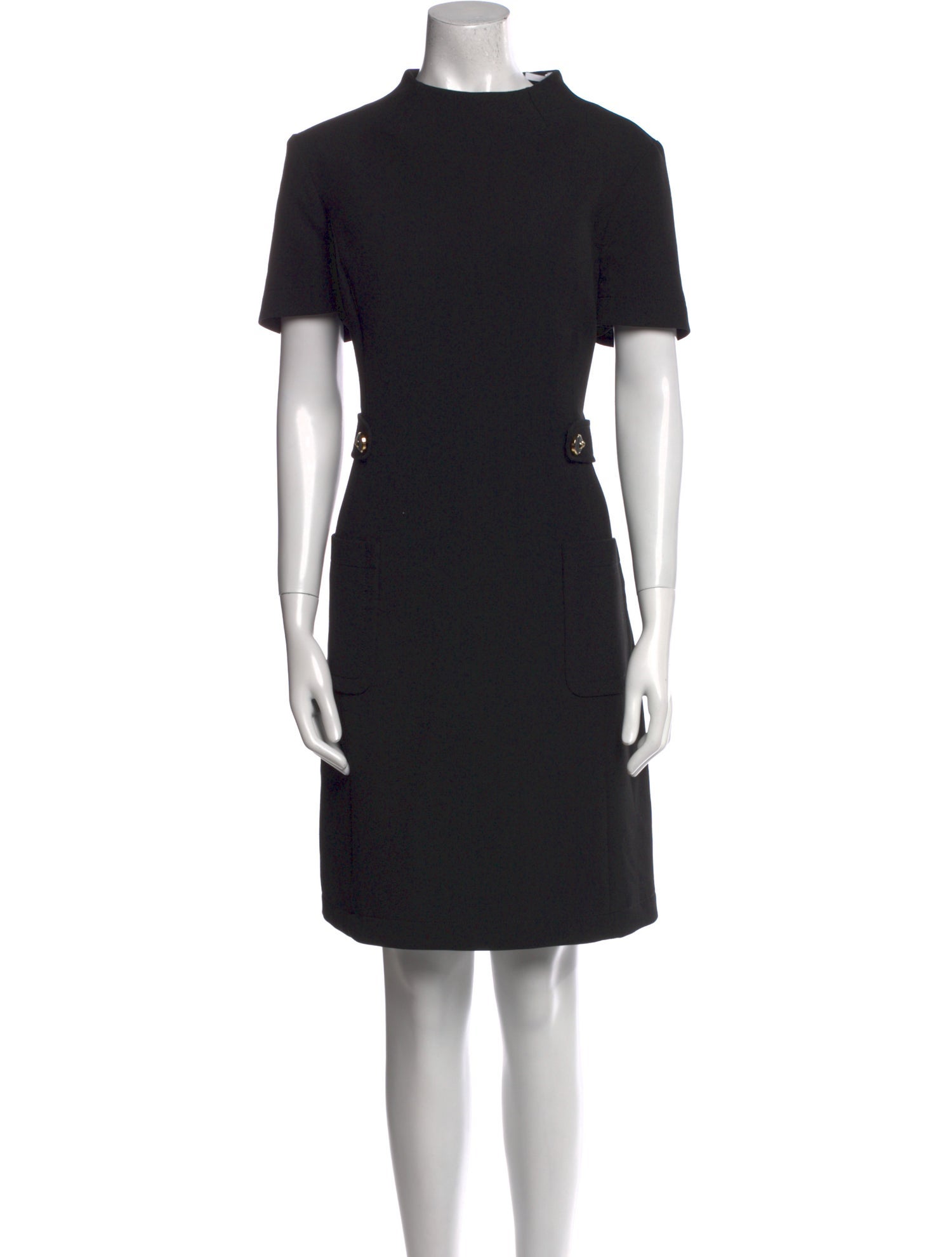 St. John Mock Neck Knee-Length Dress