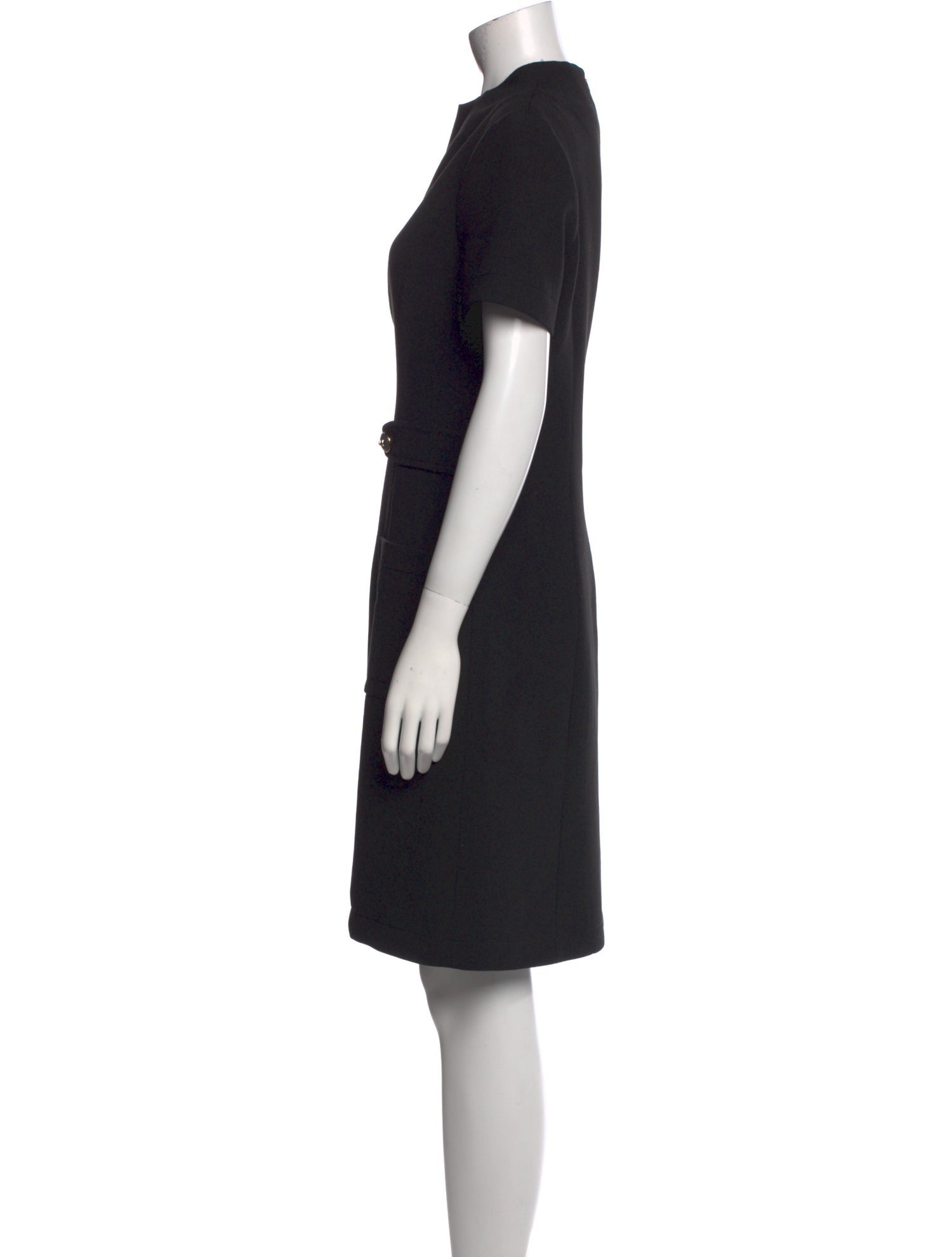 St. John Mock Neck Knee-Length Dress