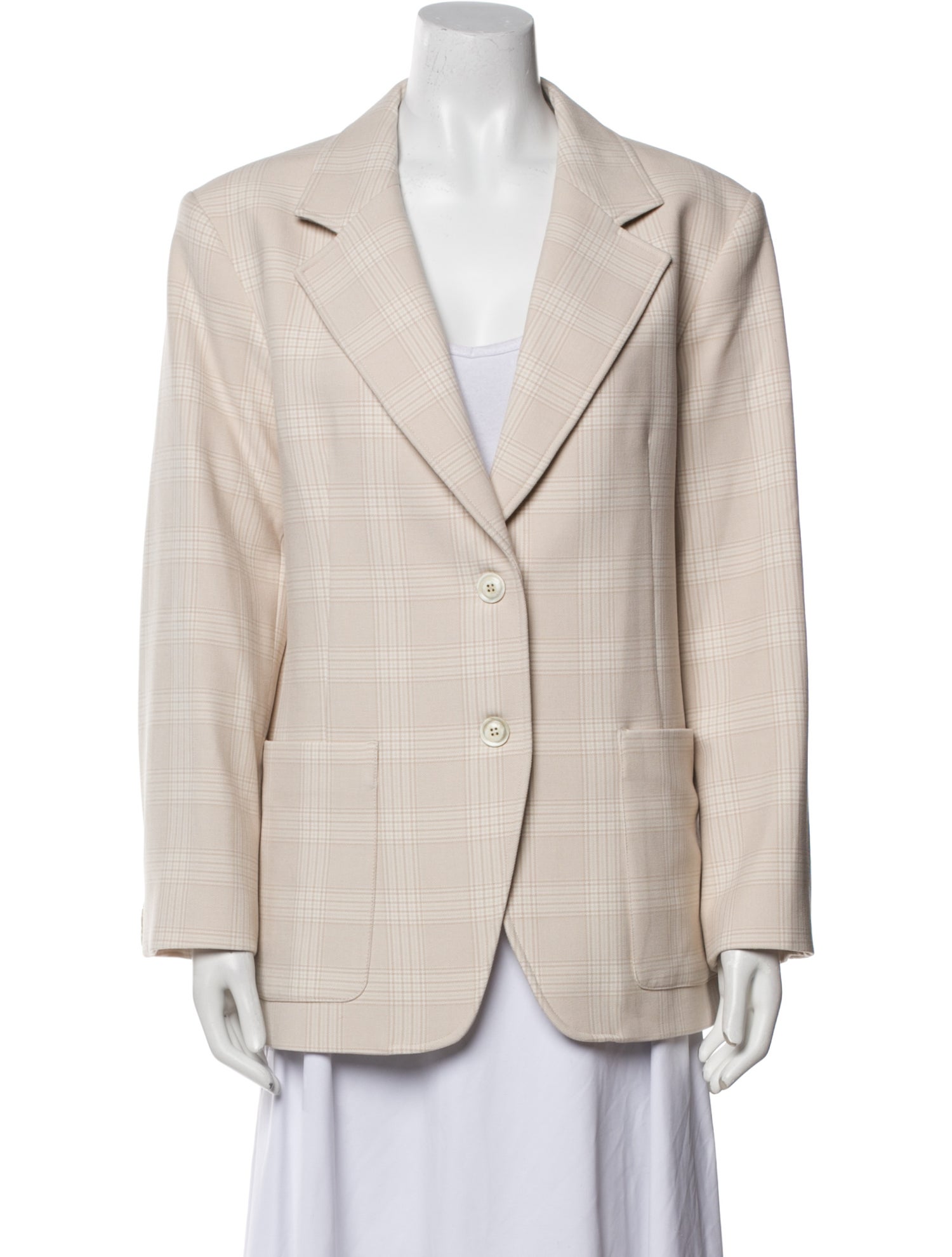 St. John Plaid Print Blazer