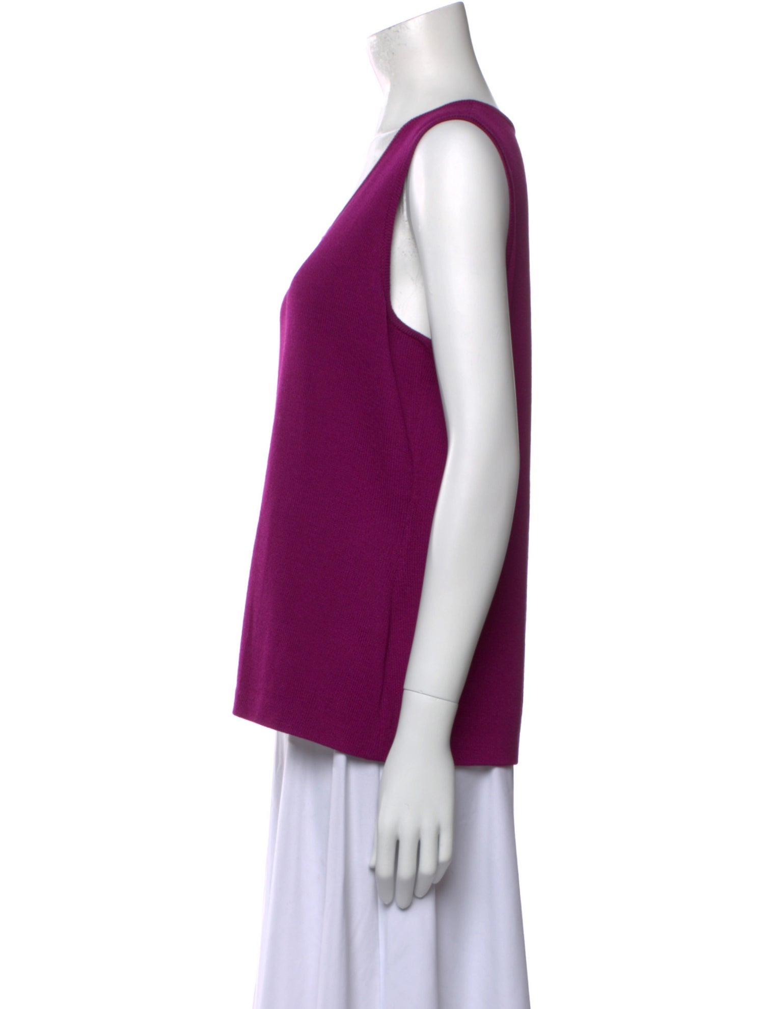 St. John Wool V-Neck Top