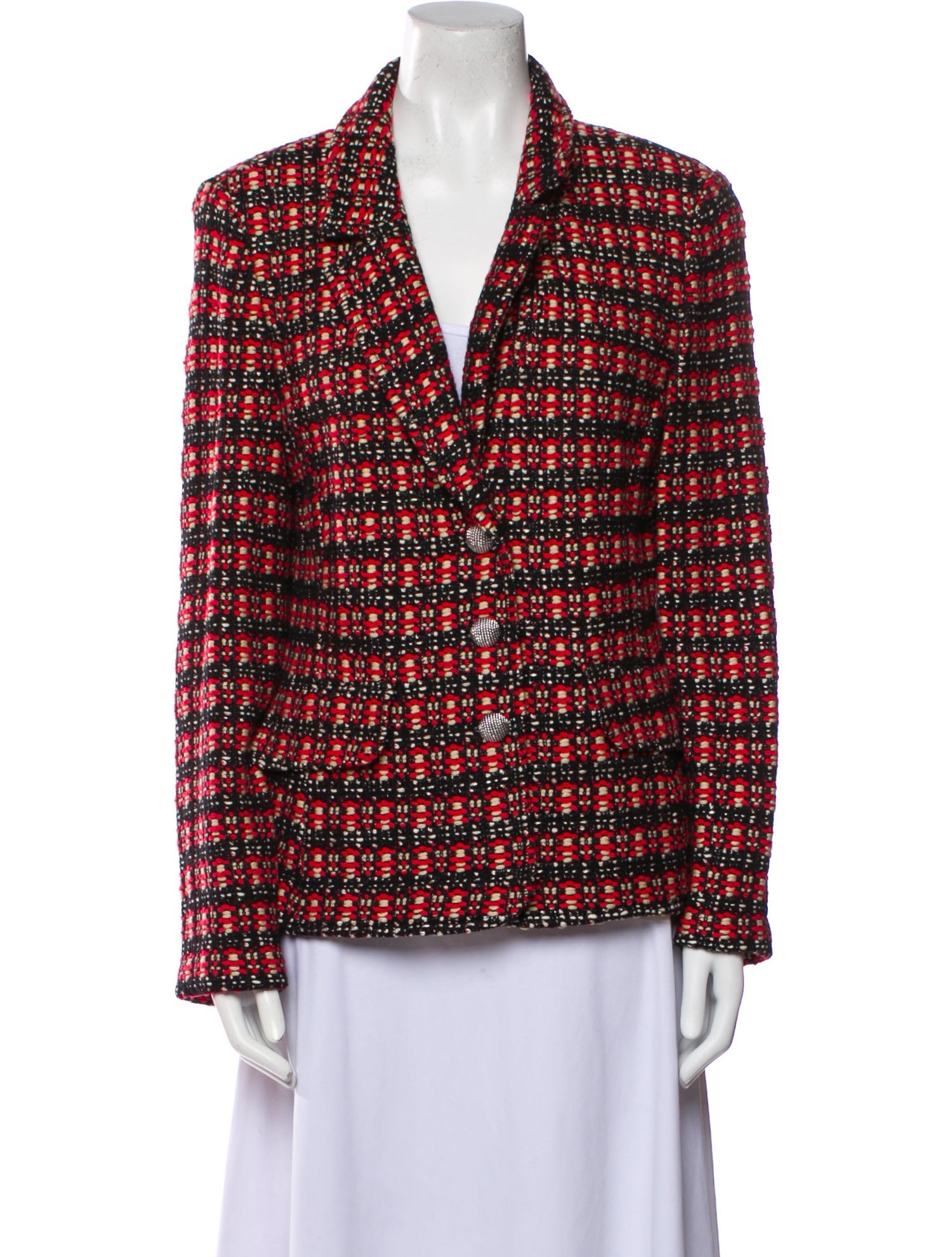 St. John Tweed Pattern Blazer