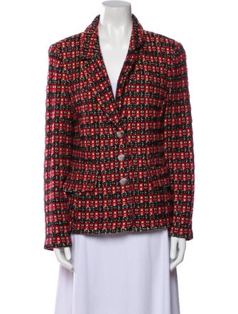 St. John Tweed Pattern Blazer