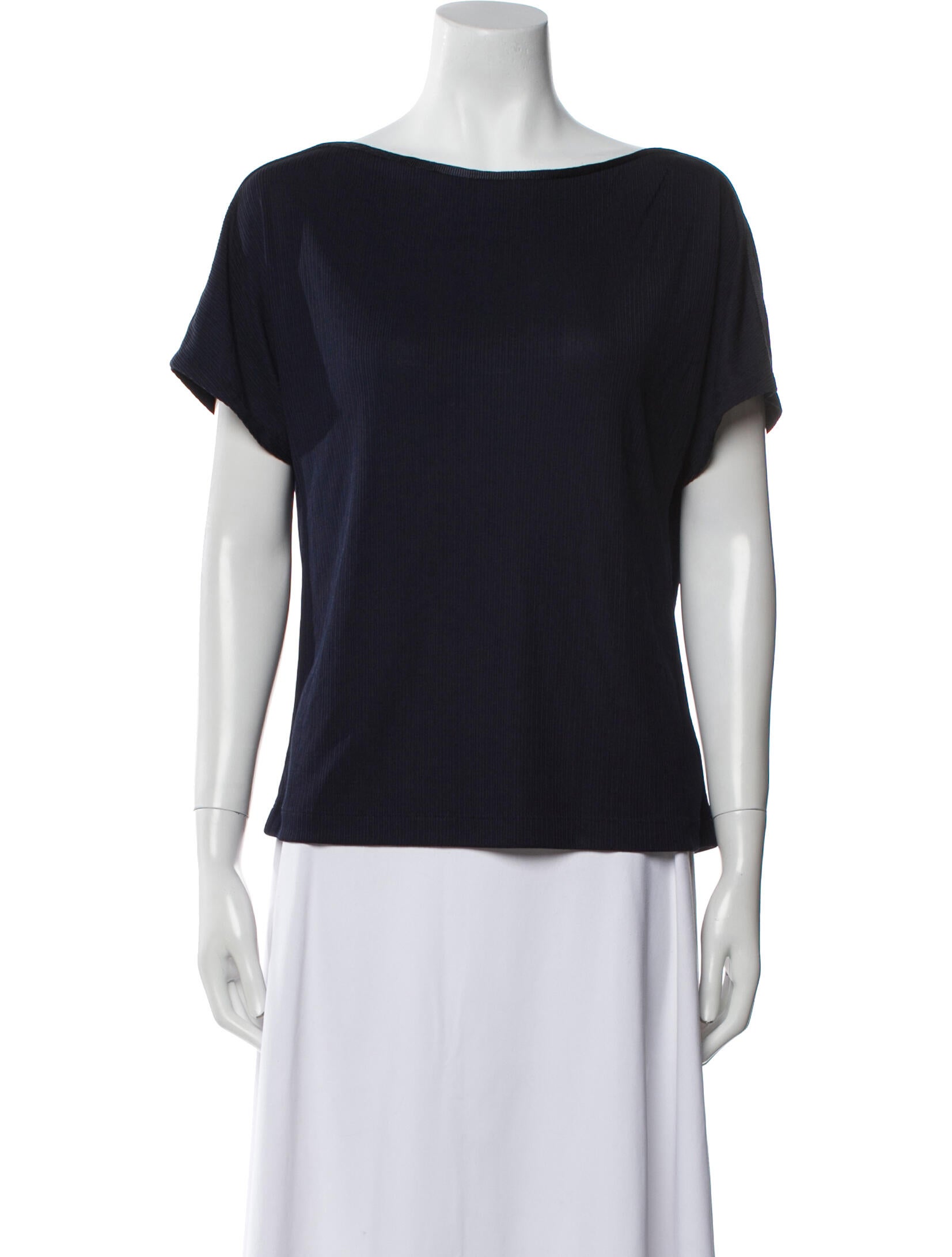 St. John Bateau Neckline Short Sleeve T-Shirt