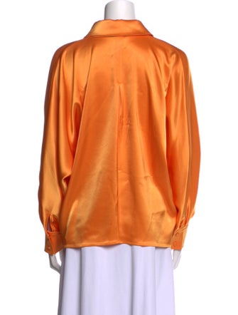 St. John Long Sleeve Button-Up Top