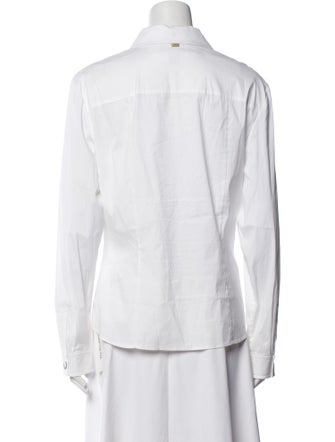 St. John Long Sleeve Button-Up Top