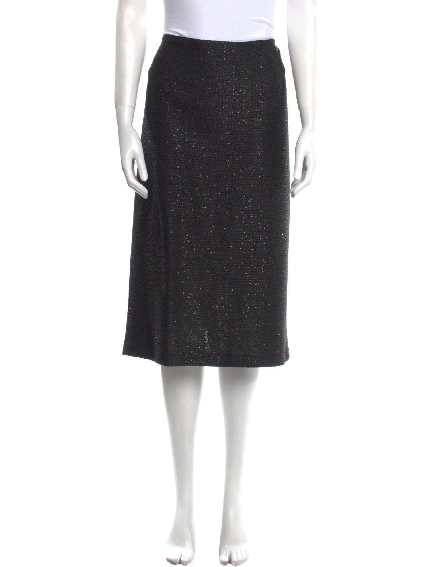 St. John Glitter Accents Knee-Length Skirt