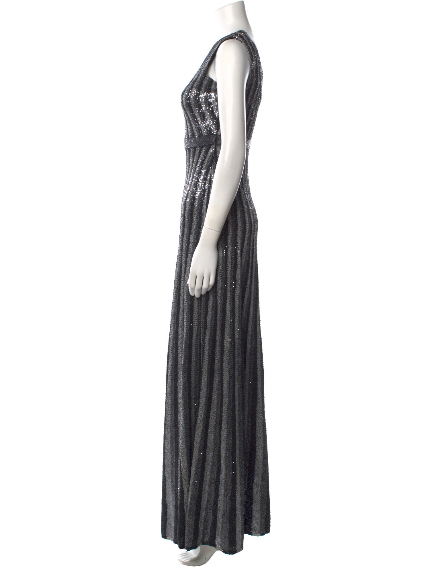 St. John Striped Long Dress