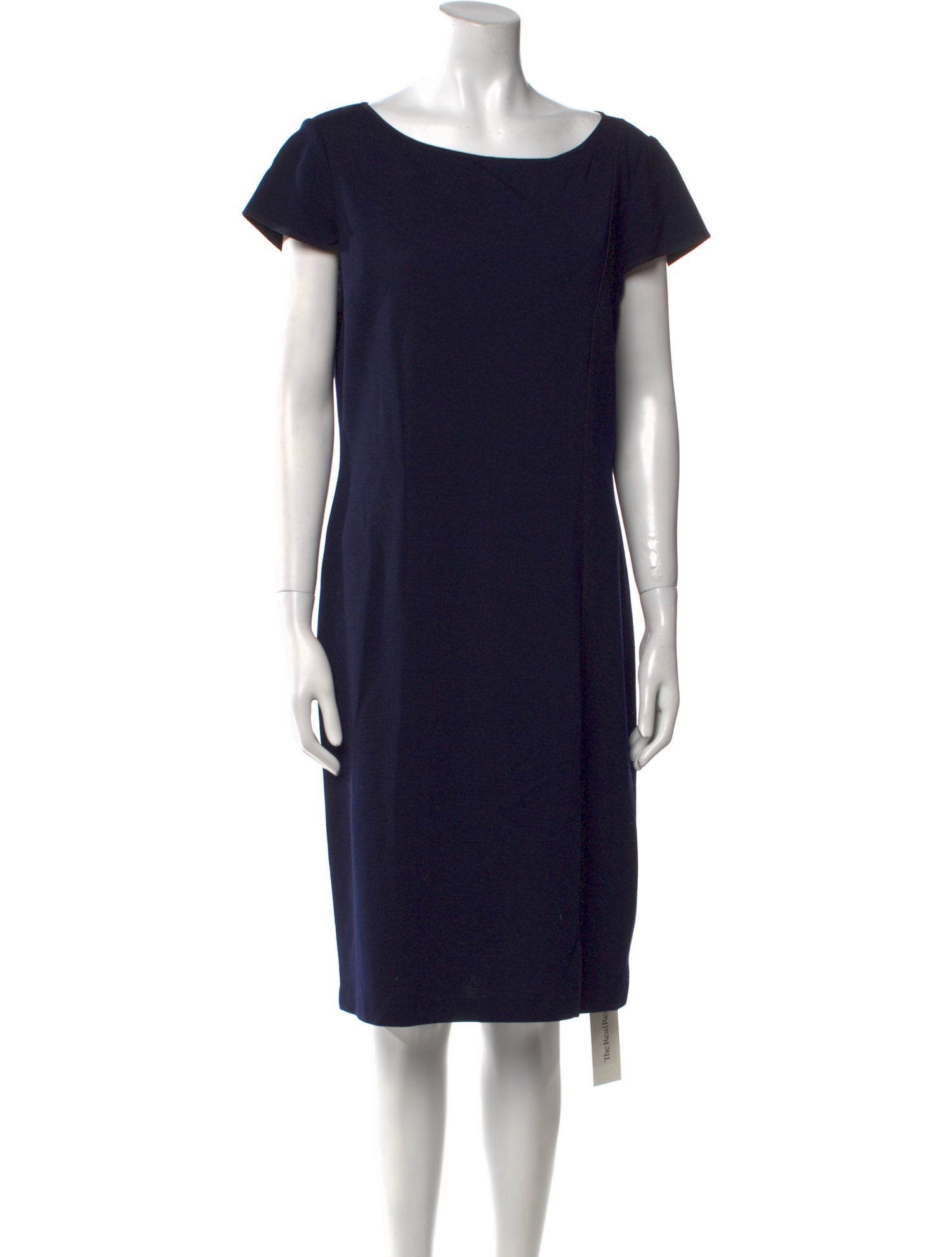 St. John Bateau Neckline Knee-Length Dress