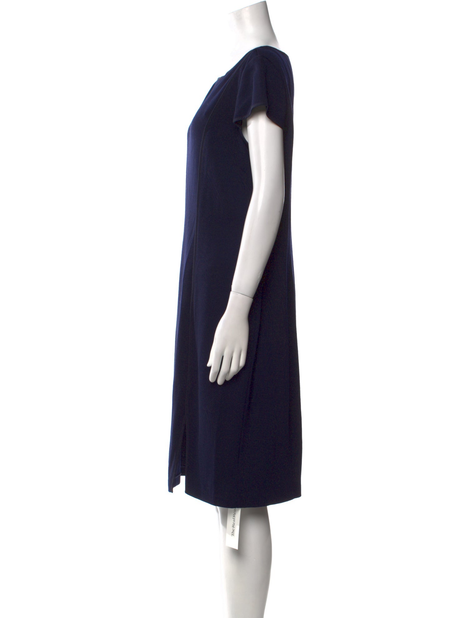 St. John Bateau Neckline Knee-Length Dress